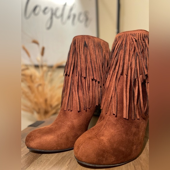 Cognac Melvins 8 Size Suede Brown Bootie - Picture 8 of 9